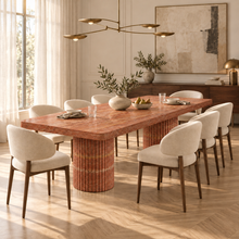 Colonna Fluted Pedestal Dining Table