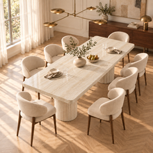 Colonna Fluted Pedestal Dining Table