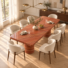 Colonna Fluted Pedestal Dining Table