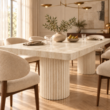 Colonna Fluted Pedestal Dining Table