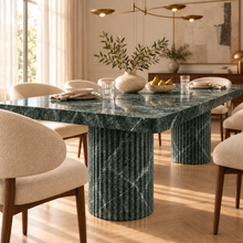 Colonna Fluted Pedestal Dining Table