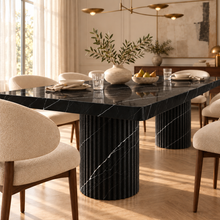 Colonna Fluted Pedestal Dining Table