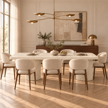 Colonna Fluted Pedestal Dining Table