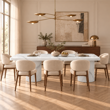 Colonna Fluted Pedestal Dining Table