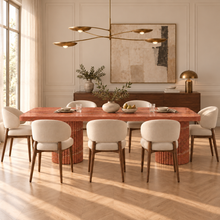 Colonna Fluted Pedestal Dining Table