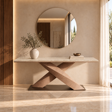 Forma Cross — Marble Console Table