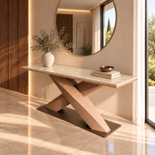 Forma Cross — Marble Console Table
