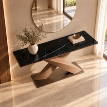 Forma Cross — Marble Console Table