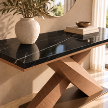 Forma Cross — Marble Console Table