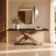 Forma Cross — Marble Console Table
