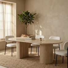 Fluted Round Stone Dining Table