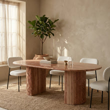 Fluted Round Stone Dining Table