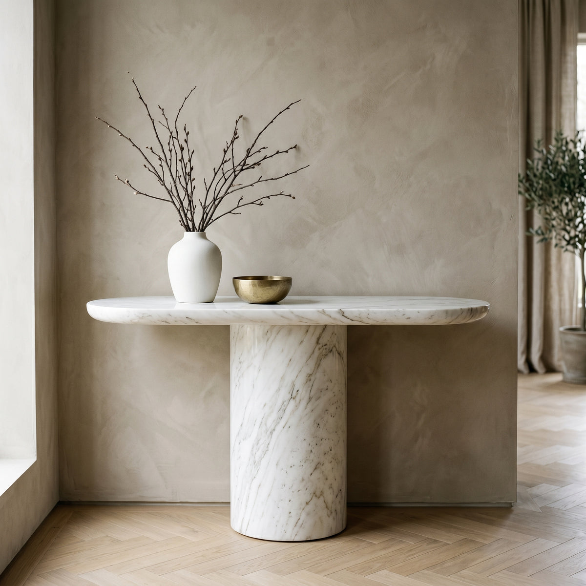 Orbit Stone Accent Table
