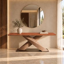 Forma Cross — Marble Console Table