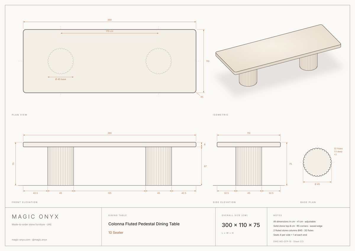 Colonna · Triple Pedestal