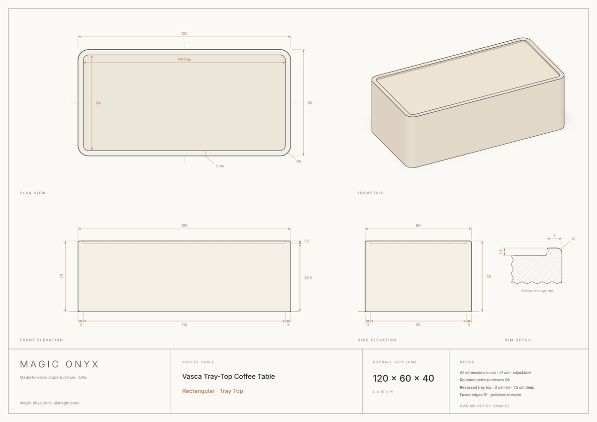 Vasca · Tray Top