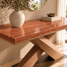 Forma Cross — Marble Console Table