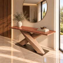 Forma Cross — Marble Console Table