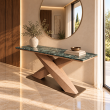 Forma Cross — Marble Console Table