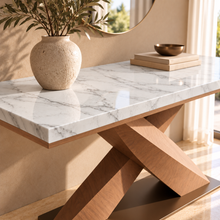 Forma Cross — Marble Console Table