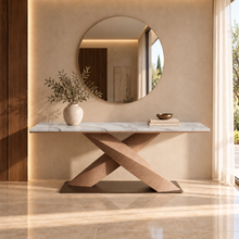 Forma Cross — Marble Console Table