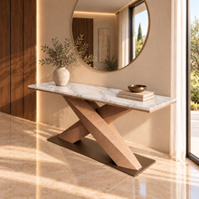 Forma Cross — Marble Console Table