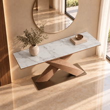 Forma Cross — Marble Console Table